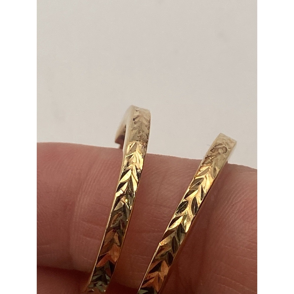 925 Sterling Silver Gold Plated Milos Italy 1' Hoops